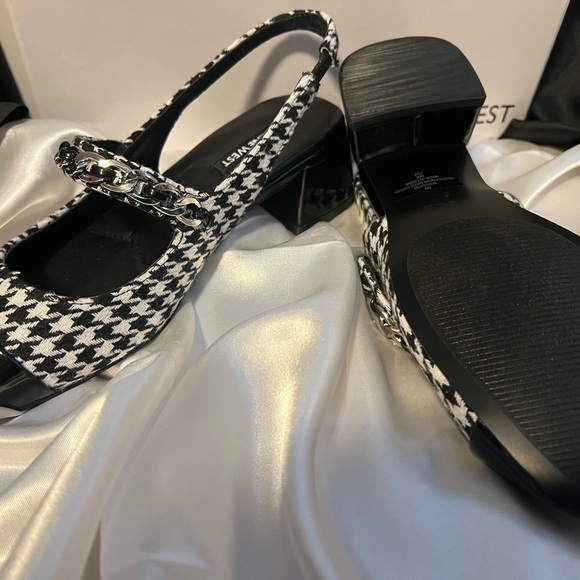 Nine West Black and White Houndstooth Heels - Picture 3 of 4